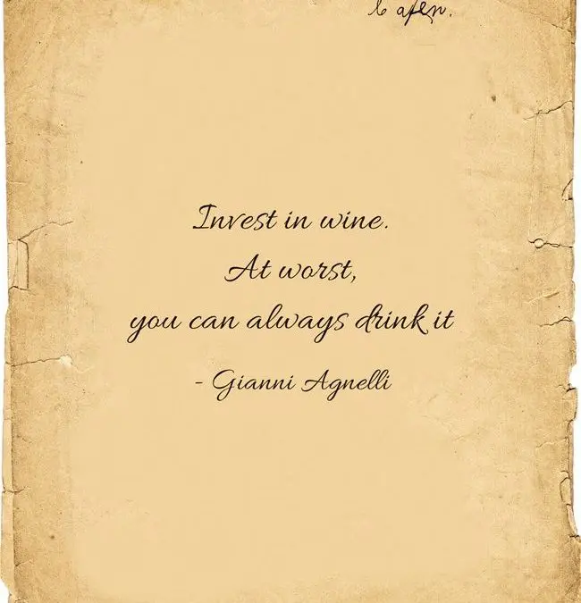 Invest in wine